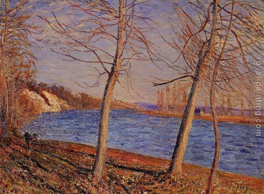 Alfred Sisley : Riverbank at Veneux